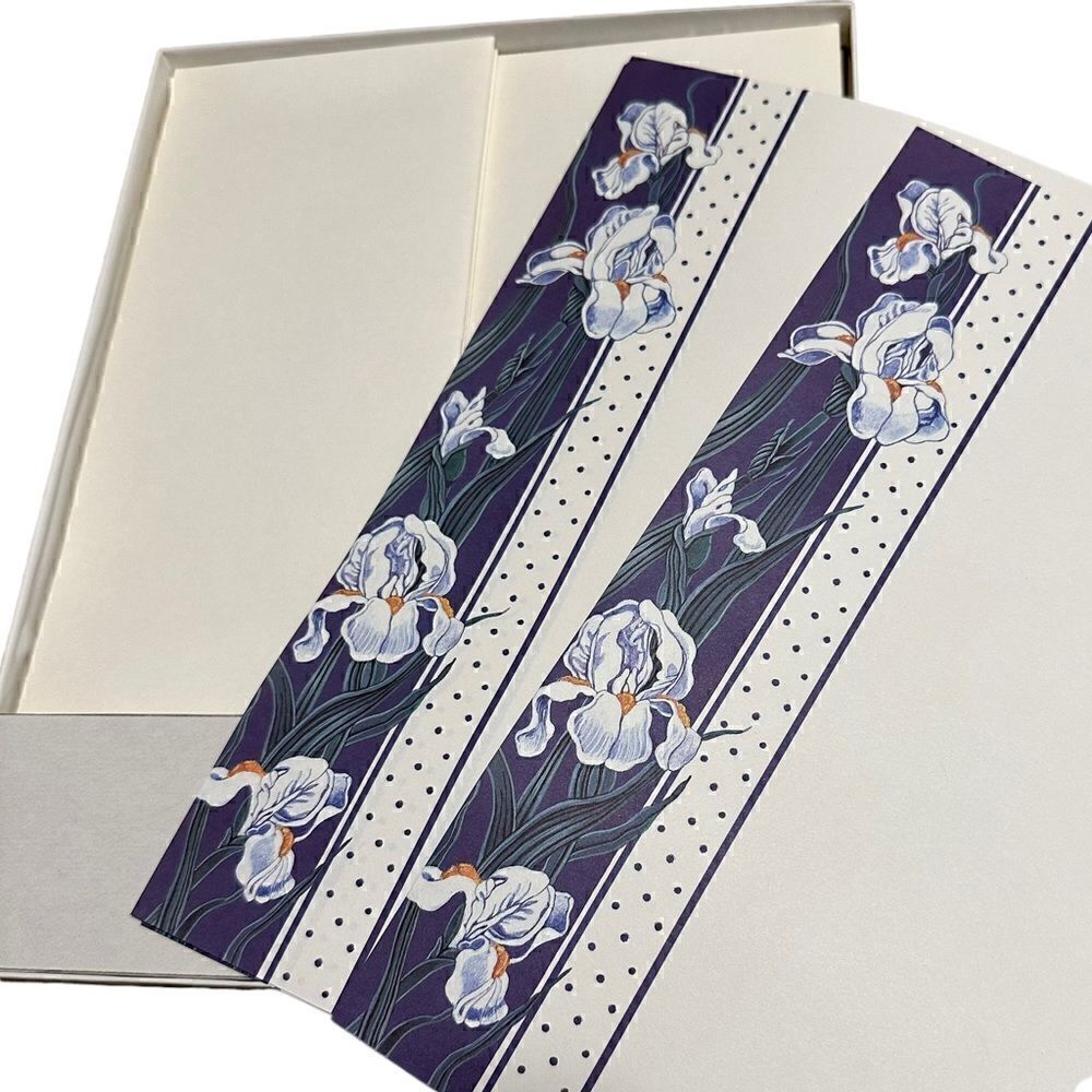Vintage Purple Floral Writing Paper with envelopes